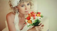 вуаль Жюли на прекрасной и романтичной невесте Наталье