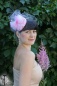 Шляпка свадебная с розовым бантиком