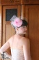Шляпка свадебная с розовым бантиком
